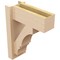 Ekena Millwork 6-in W x 14-in D x 18-in H Balboa Block Rough Cedar Woodgrain TimberThane Outlooker, Primed Tan OUTUR060X14X18BOA44RCPR - alternate 5